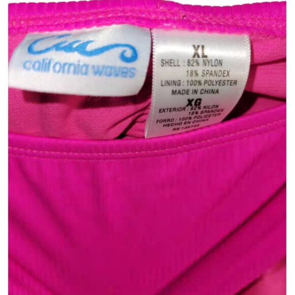 CALIFORNIA WAVES L/XL Mix&Match 2PC Floral Ruffle Scruch Bum Bikini Swimsuit NWT - Picture 3 of 7